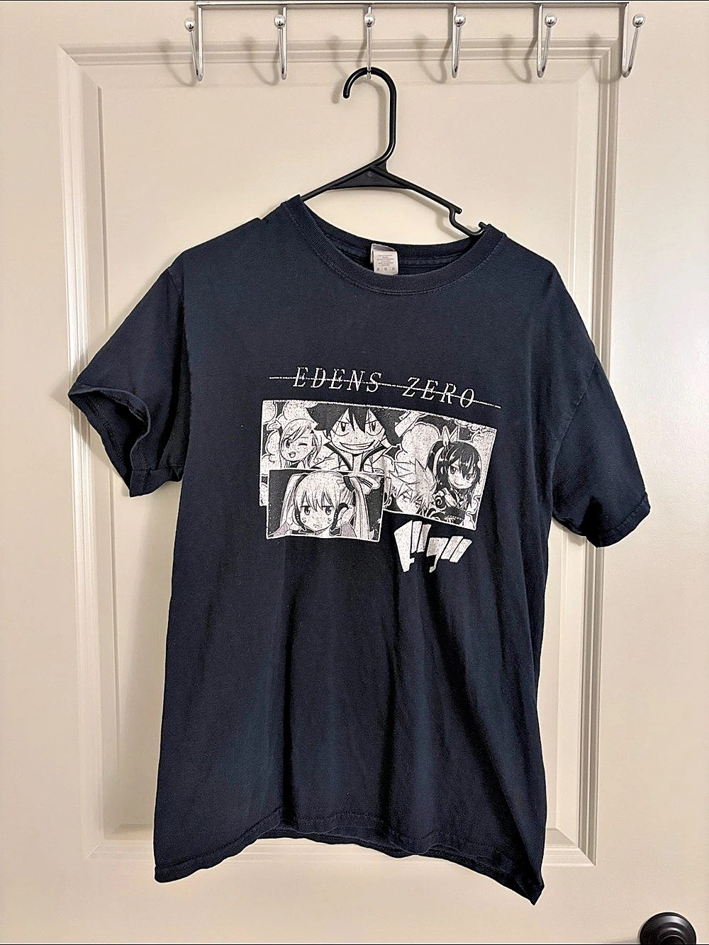 Hot Topic Edens Zero Panels Boyfriend Fit Girls T-Shirt Black
